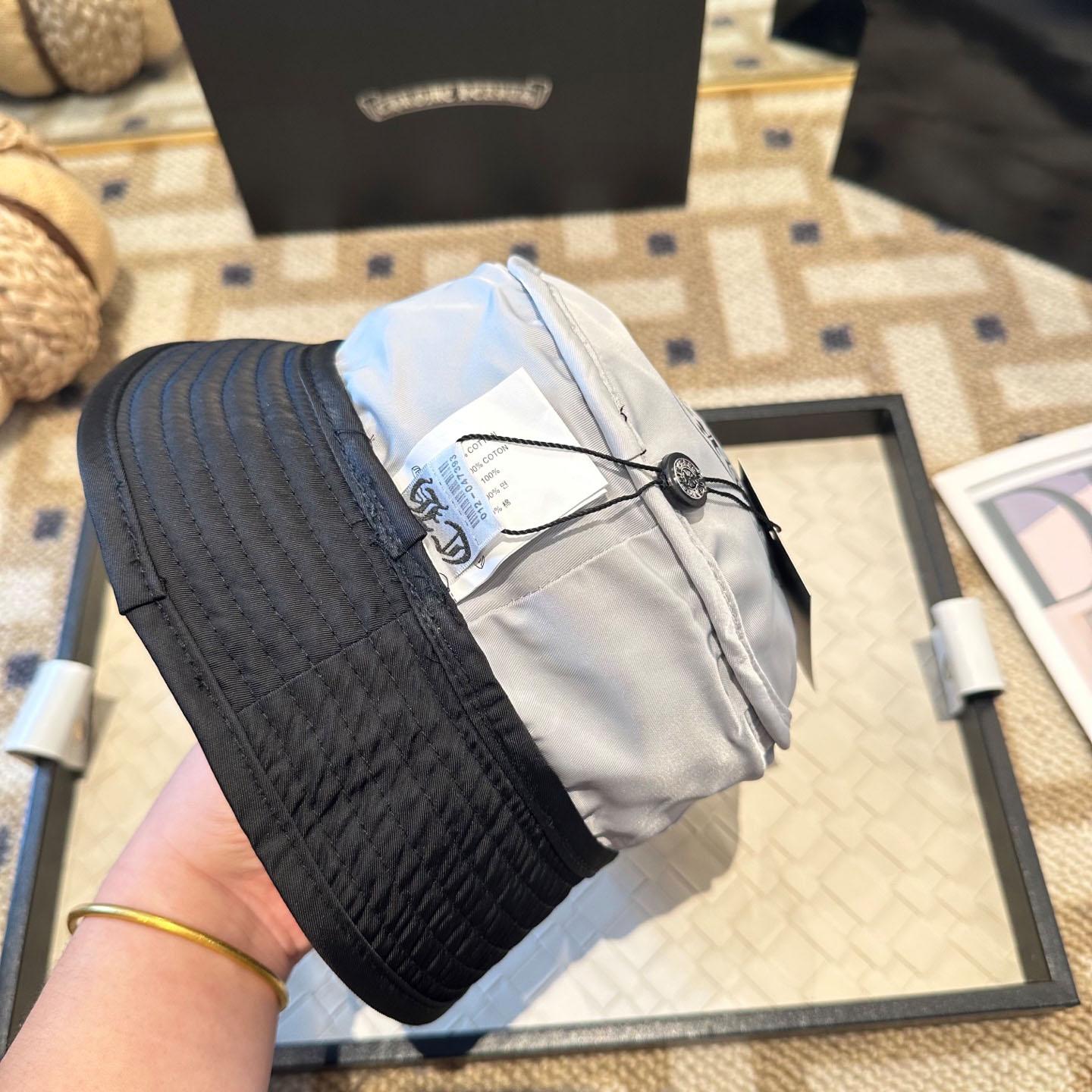 Chrome Heart Cross Patch Chum Bucket Hat In Black - FashionPlug