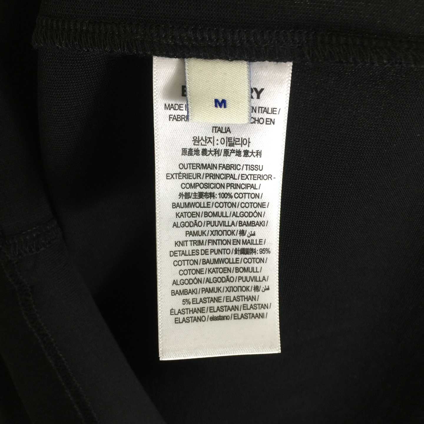 Burberry Vintage Check Sleeve Oversized T-Shirt 'Black' - FashionPlug