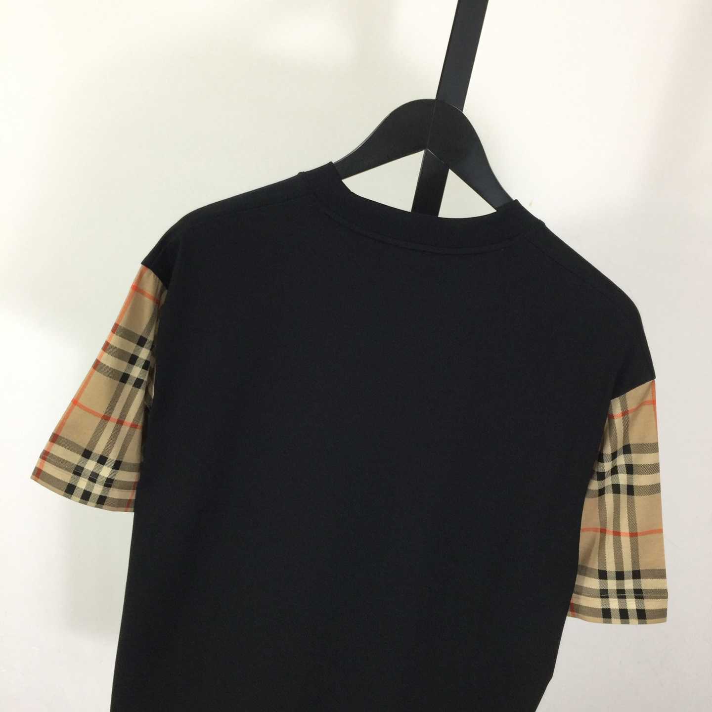 Burberry Vintage Check Sleeve Oversized T-Shirt 'Black' - FashionPlug