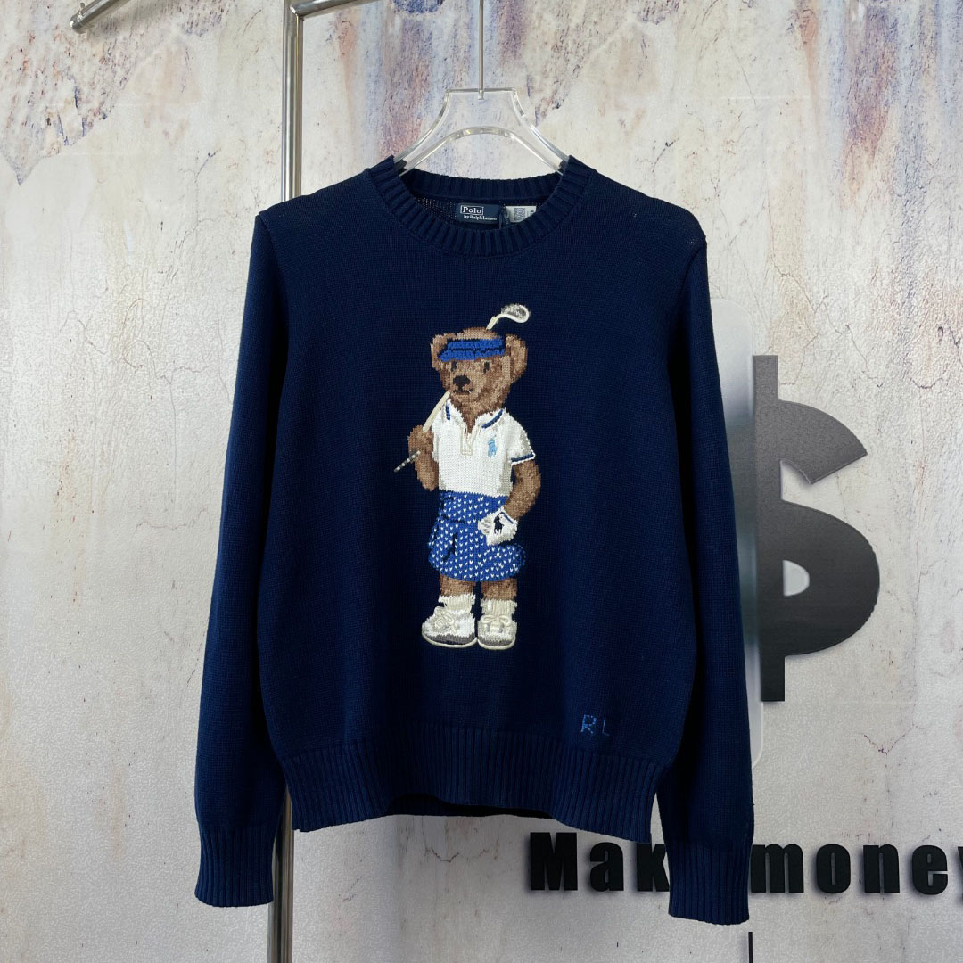Ralph Lauren Polo Bear Cotton Sweater - FashionPlug