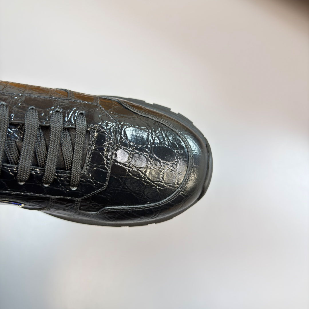 Prada Prax 01 Crocodile Leather Sneakers - FashionPlug