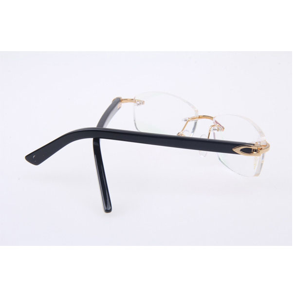 Cartier CT 5952143 Eyeglasses In Gold With Black Arms - FashionPlug