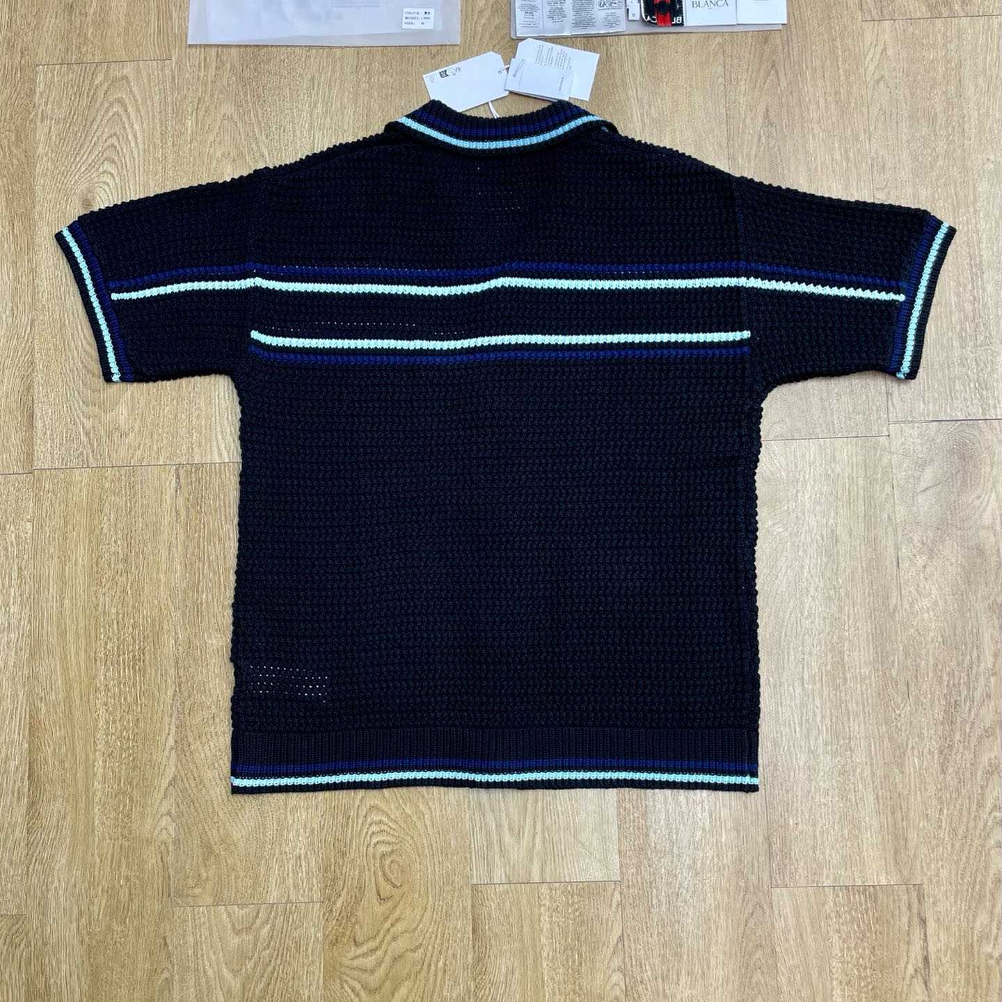 Casablanca Tennis Cotton Crochet Short Sleeve Shirt D0116 - FashionPlug