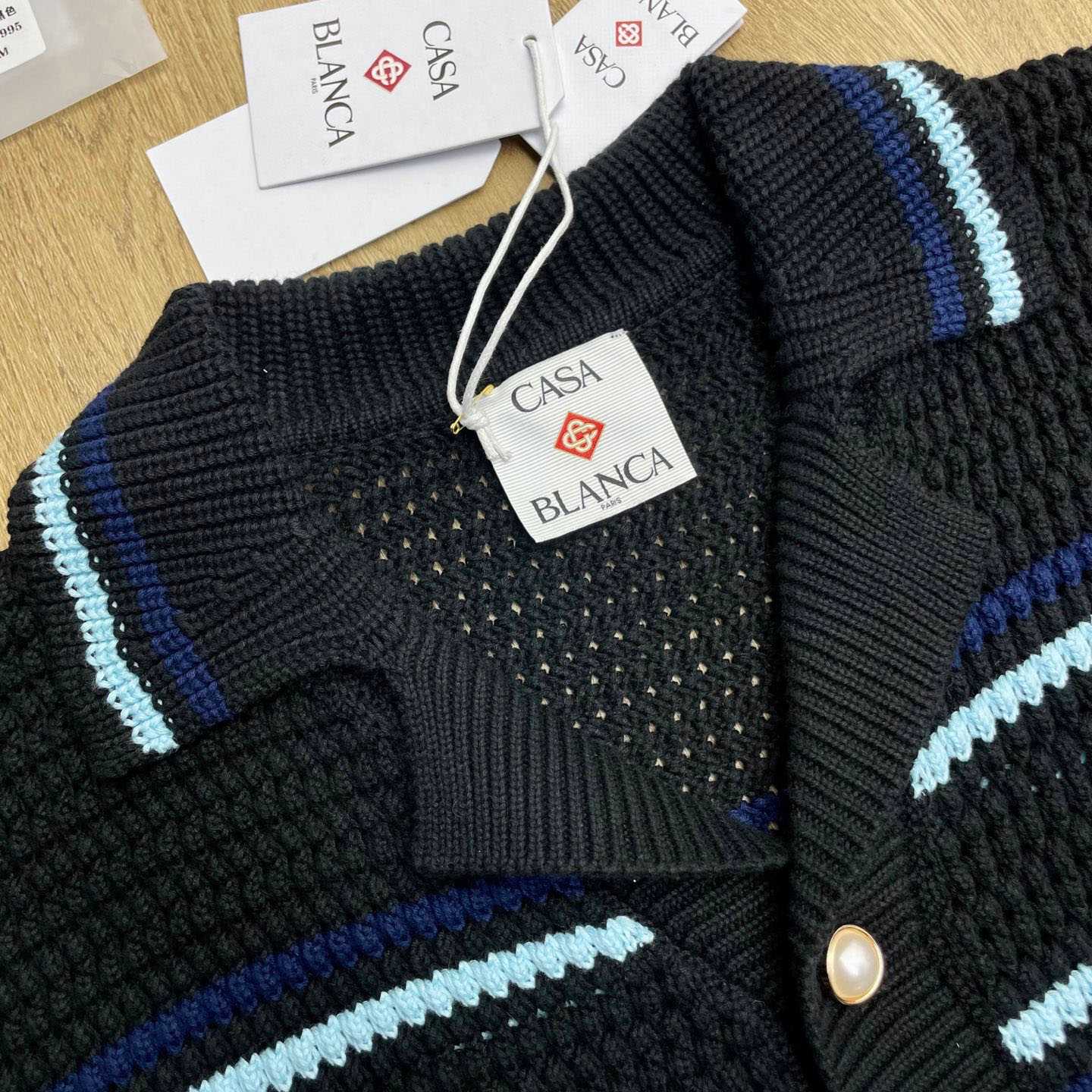 Casablanca Tennis Cotton Crochet Short Sleeve Shirt D0116 - FashionPlug