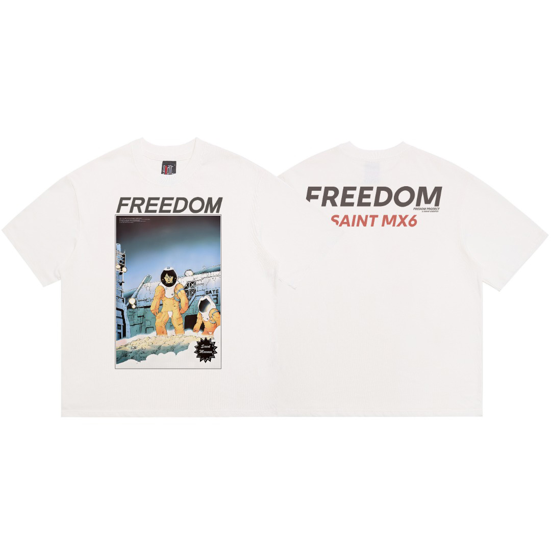 Saint Michael  Freedom Astro Short Sleeve Tee Shirt  - FashionPlug