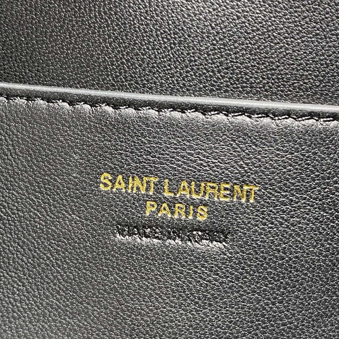 Saint Laurent Cassandre Large Pouch On Chain In Lambskin - FashionPlug