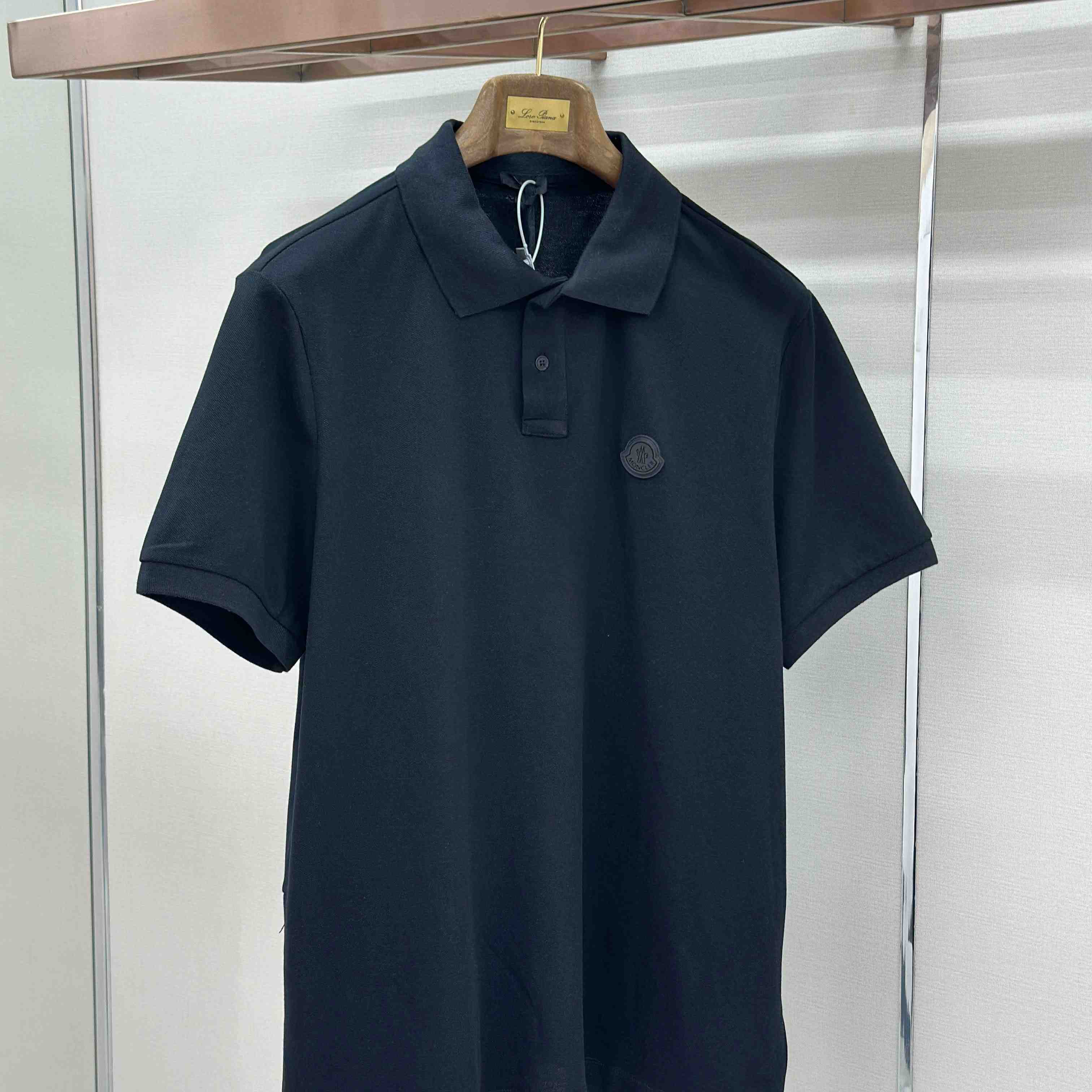 Moncler Logo Patch Cotton Piquet Polo Shirt - FashionPlug