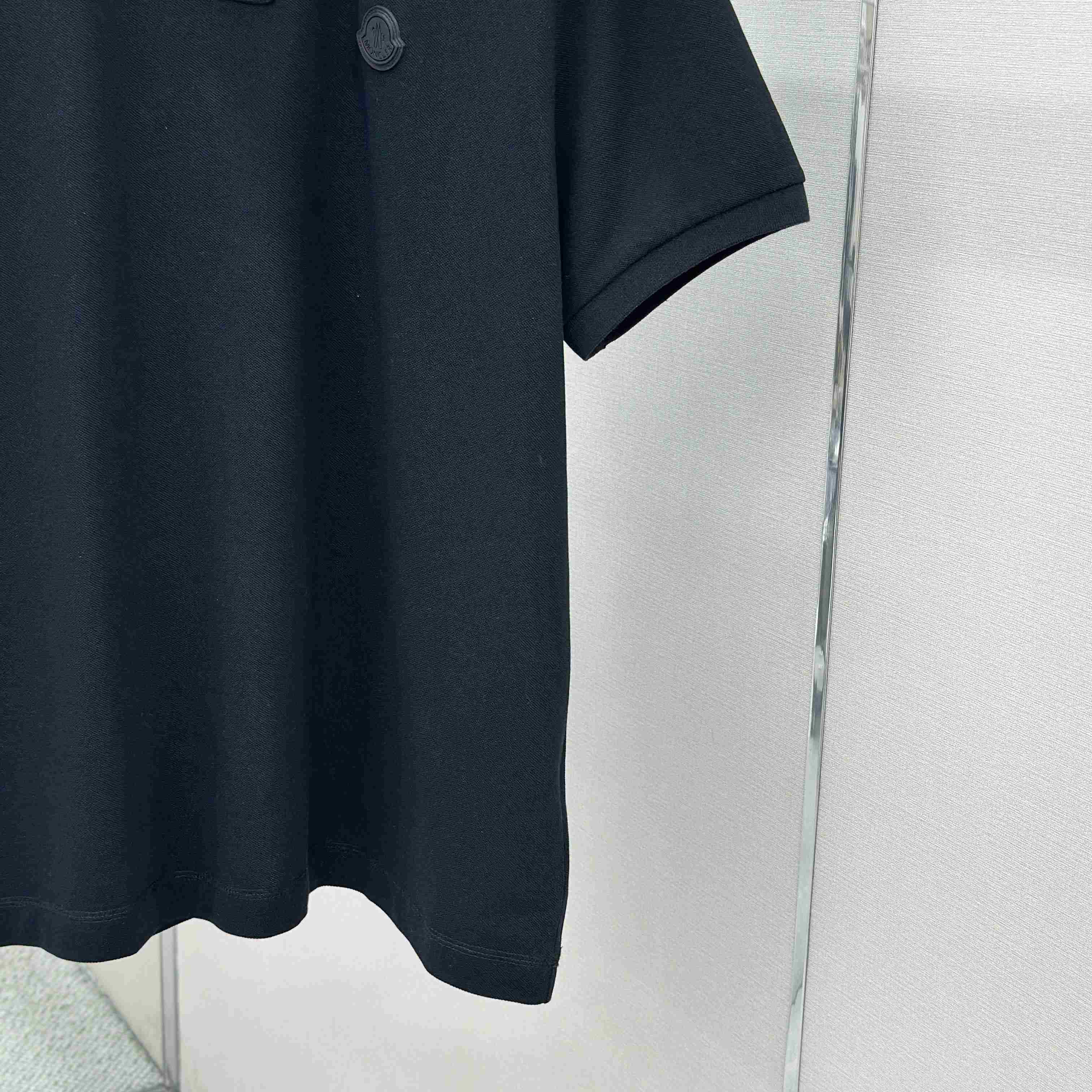 Moncler Logo Patch Cotton Piquet Polo Shirt - FashionPlug