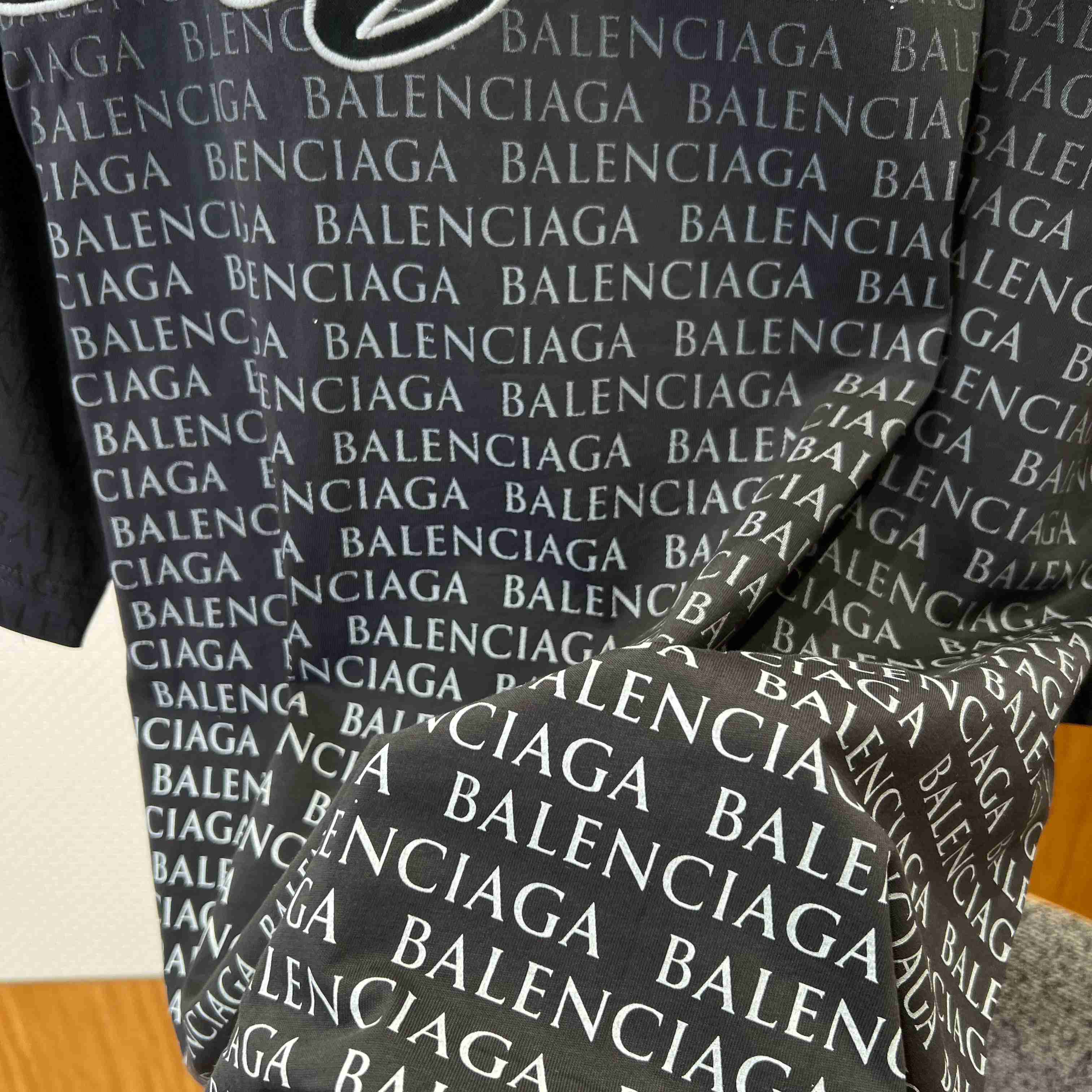 Balenciaga Big B Medium Fit T-shirt in Black/White - FashionPlug