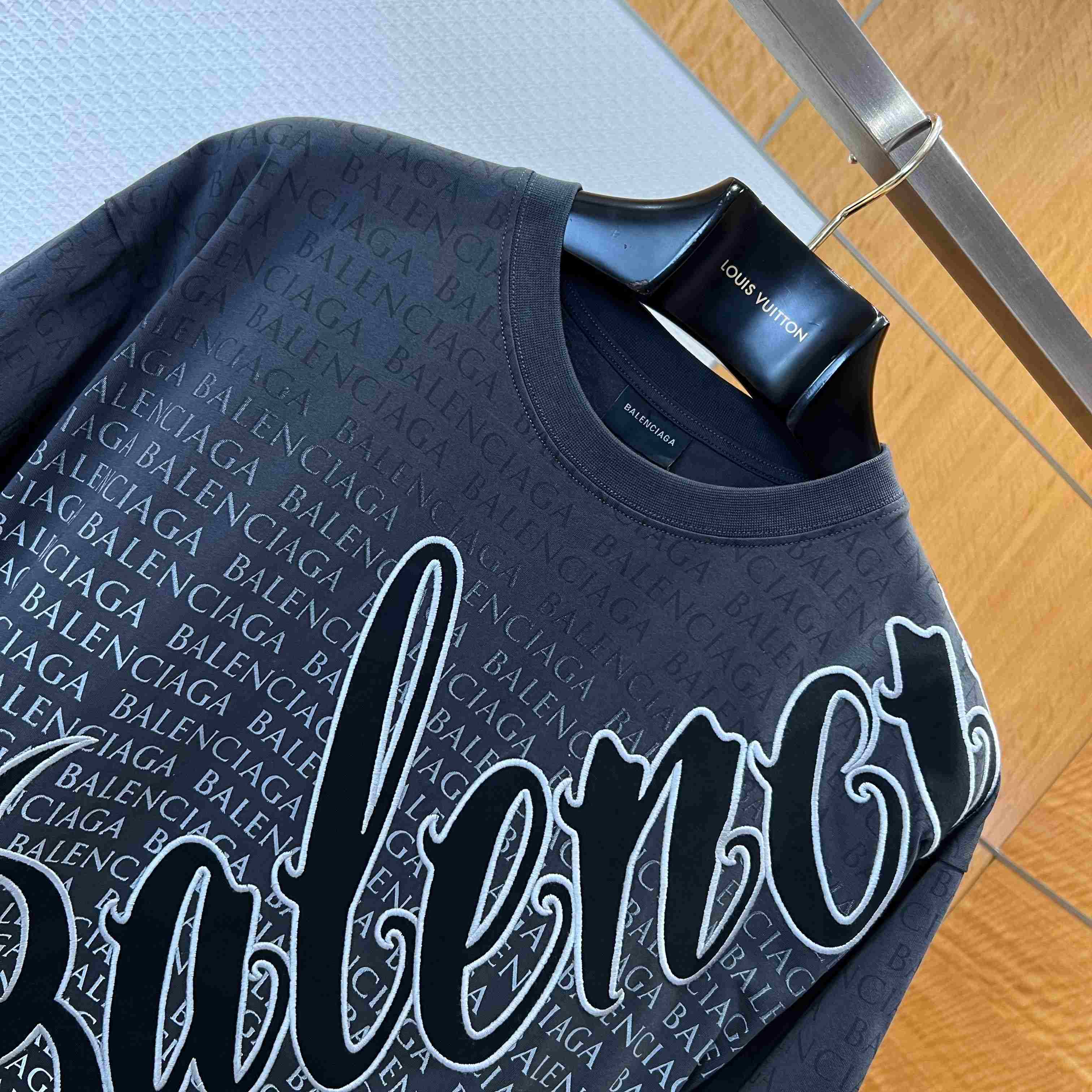 Balenciaga Big B Medium Fit T-shirt in Black/White - FashionPlug