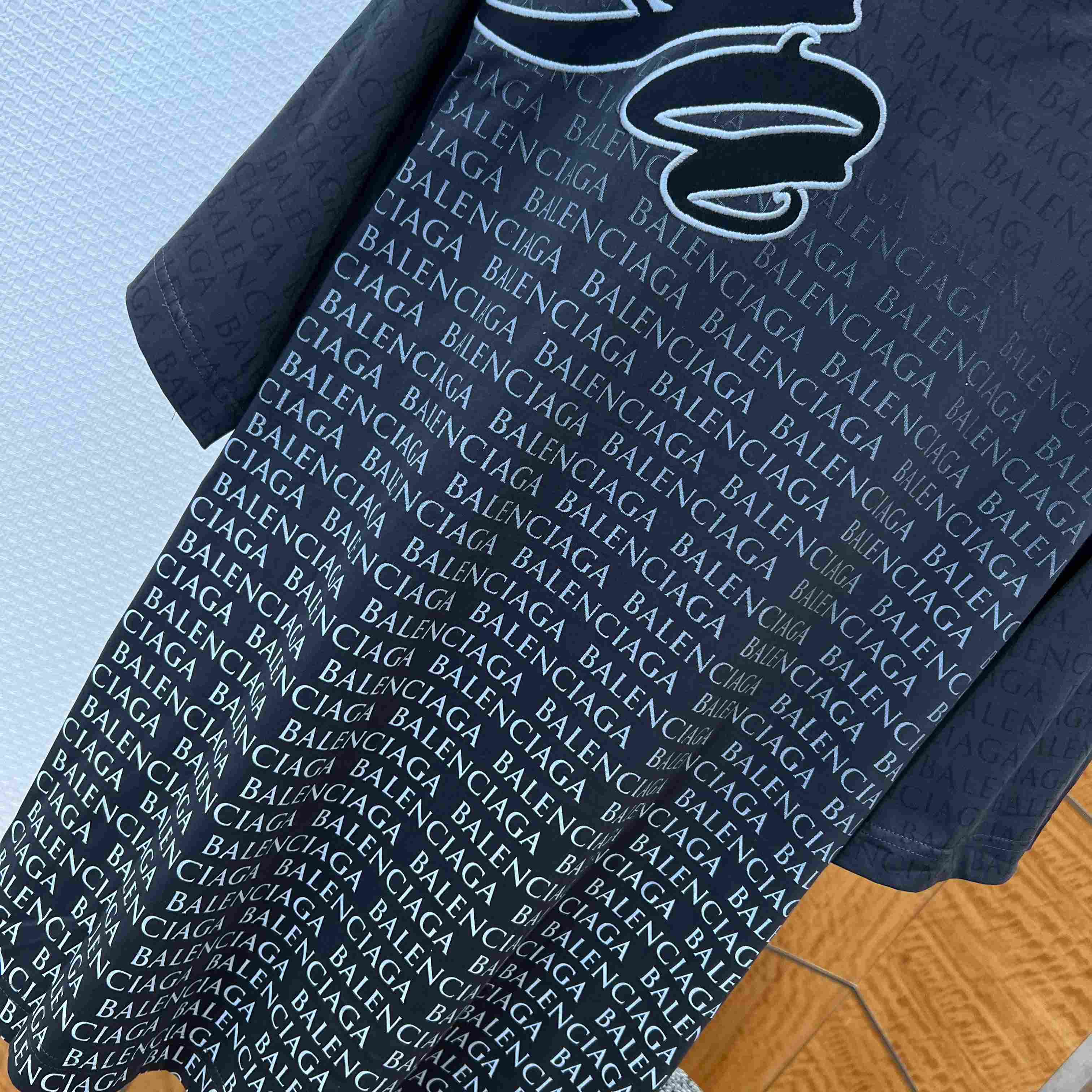 Balenciaga Big B Medium Fit T-shirt in Black/White - FashionPlug