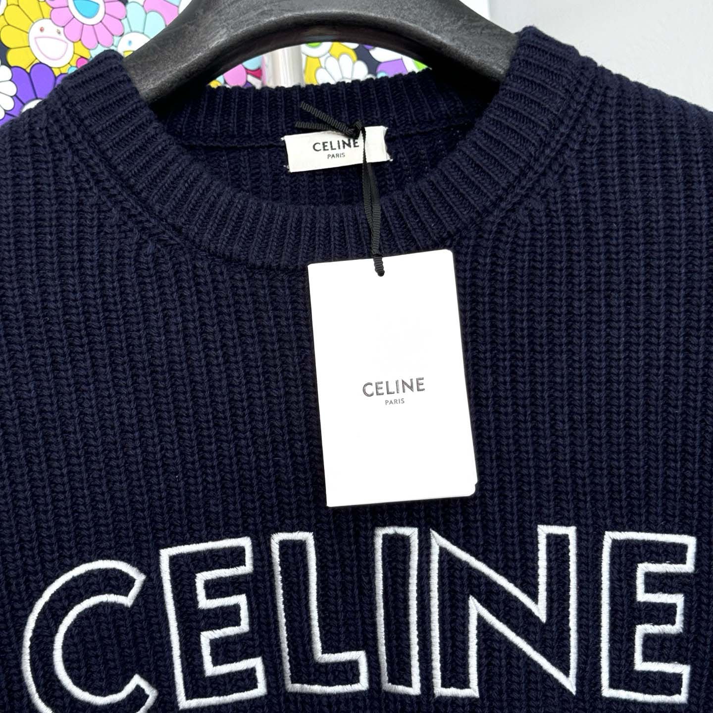 Celine Oversized Crew Neck Sweater In Wool - FashionPlug