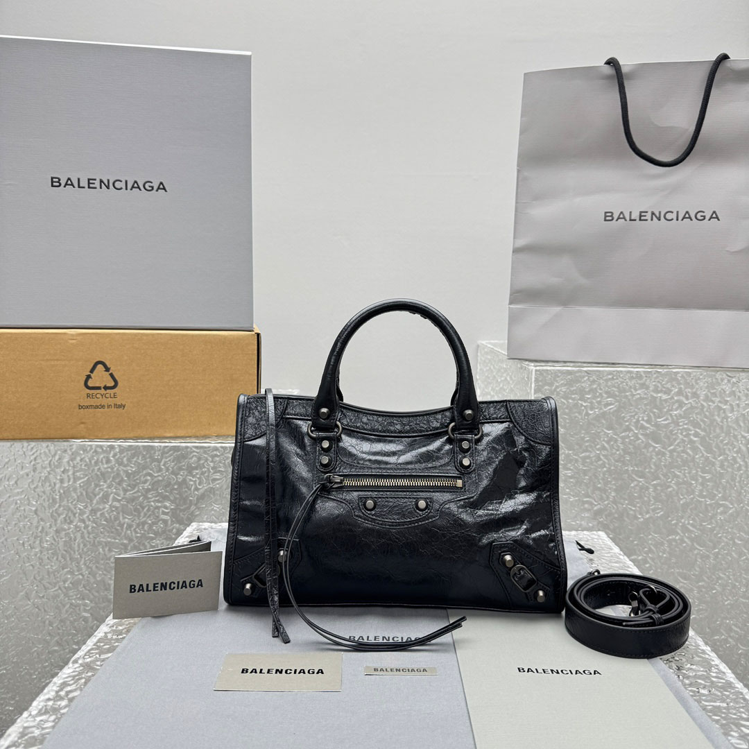 Balenciaga Le City Bag Small In Black - FashionPlug