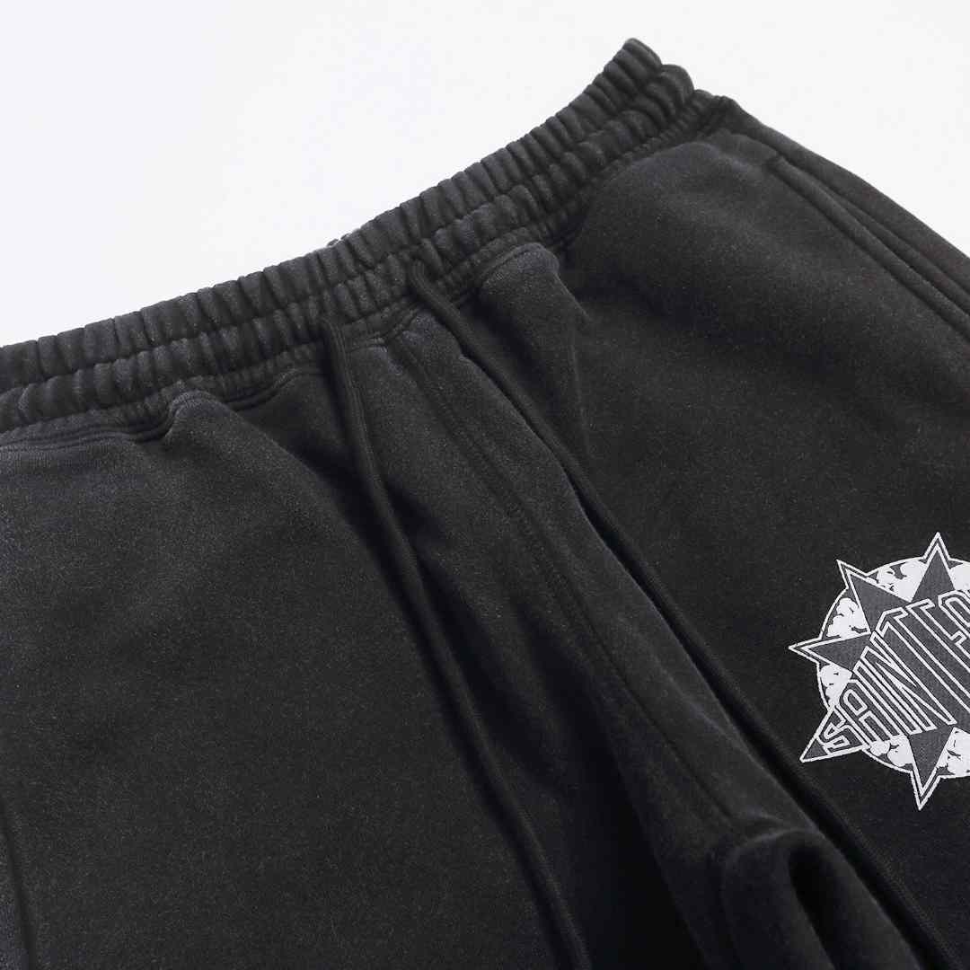 Saint Micheal X Denim Tears Saint Tears Sweatpants 'Black' - FashionPlug