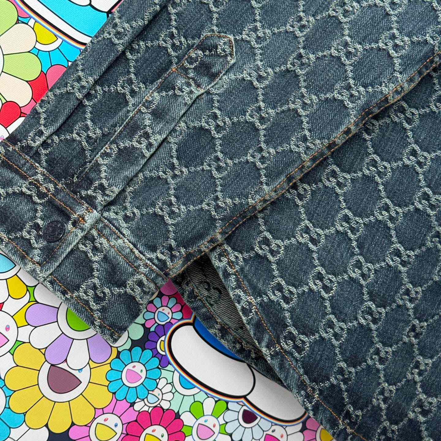 Gucci GG Cotton Denim Jacquard Shirt - FashionPlug