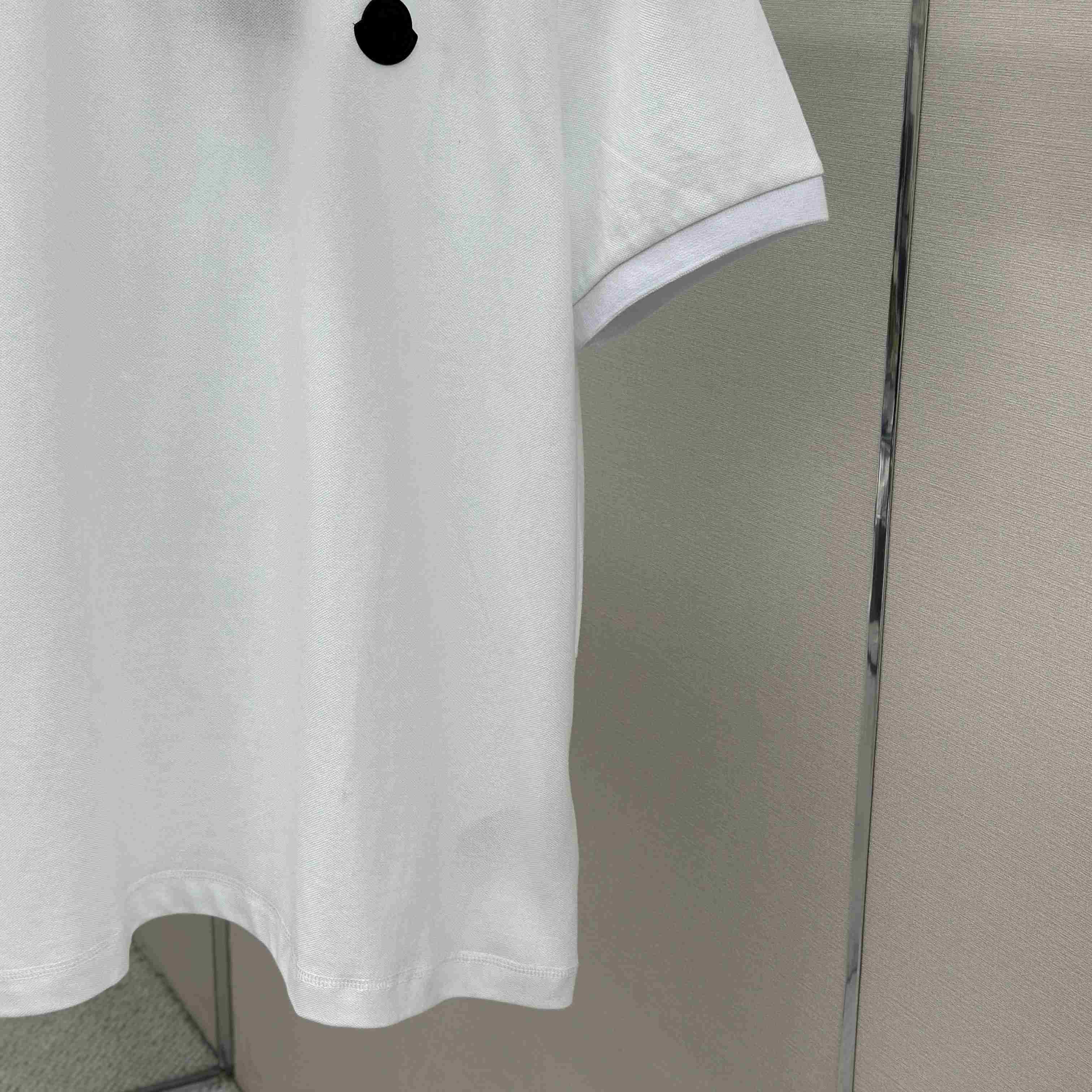 Moncler Logo Patch Cotton Piquet Polo Shirt - FashionPlug