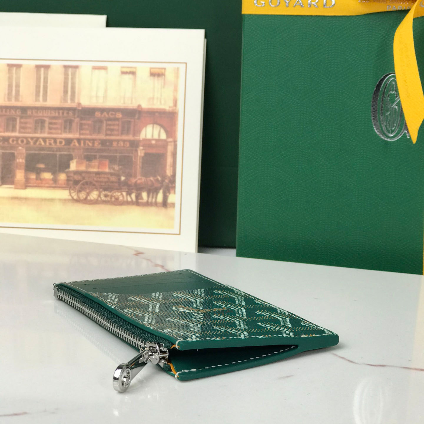Goyard Bourbon Zipped Card Holder - FashionPlug