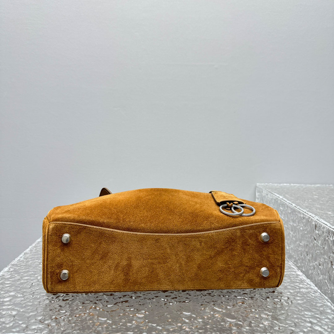 Balenciaga  Rodeo Handbag Medium In Camel - FashionPlug