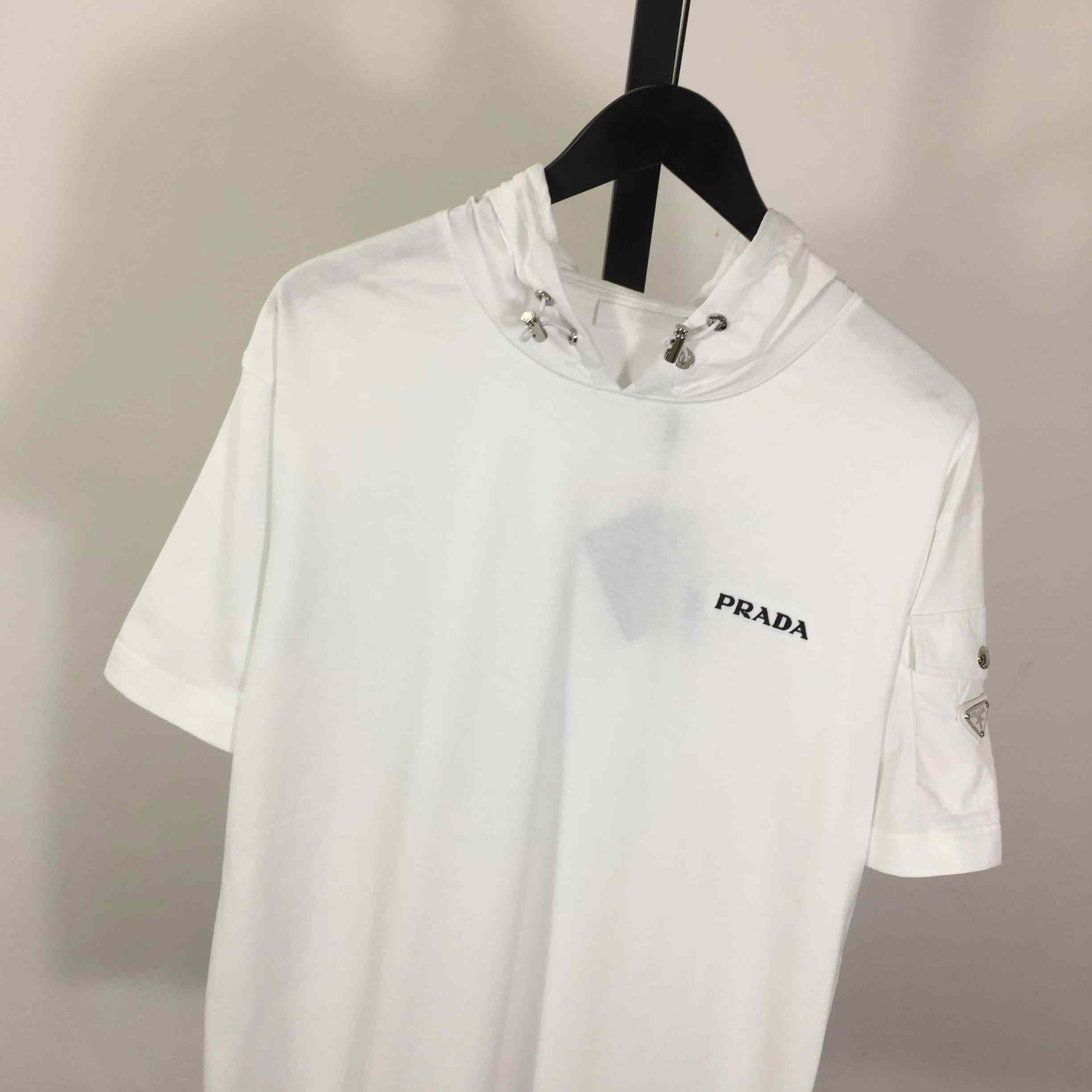 Prada Hooded T-shirt - FashionPlug