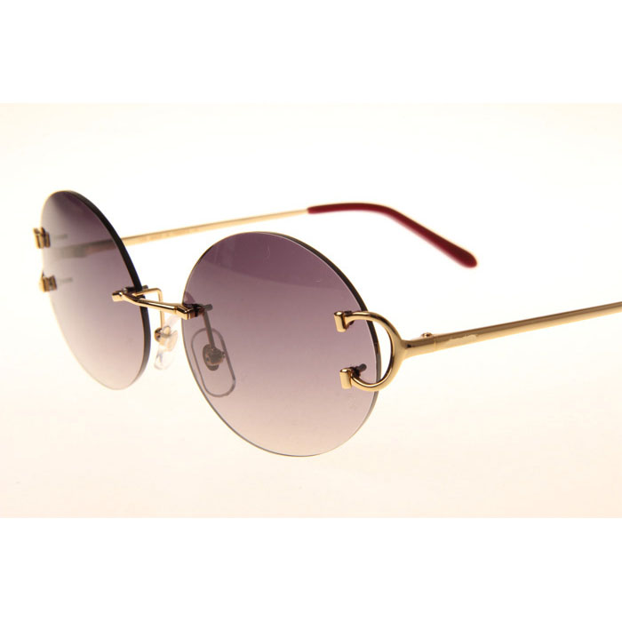 Cartier CT 4193832 Sunglasses In Gold Gradient Grey - FashionPlug