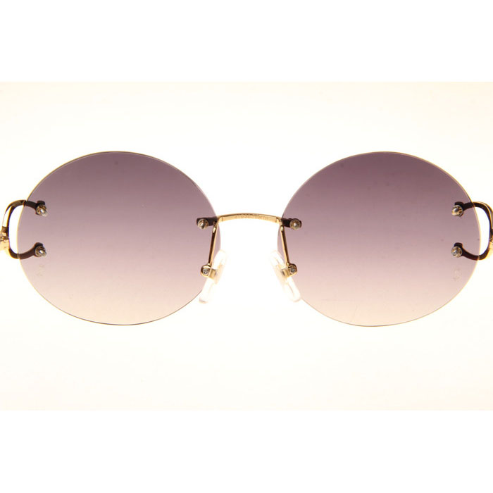 Cartier CT 4193832 Sunglasses In Gold Gradient Grey - FashionPlug