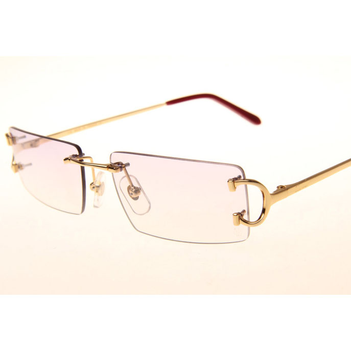 Cartier CT 4193830 Sunglasses In Gold Gradient Pink - FashionPlug