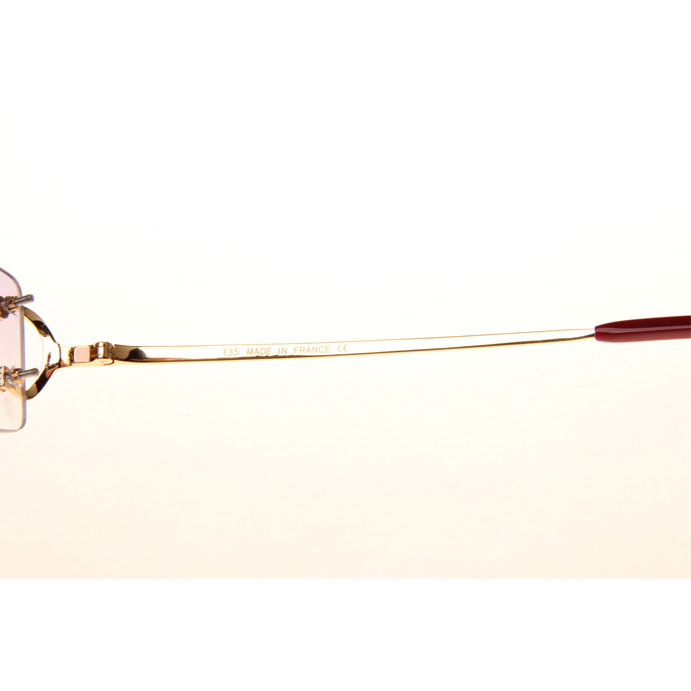 Cartier CT 4193830 Sunglasses In Gold Gradient Pink - FashionPlug