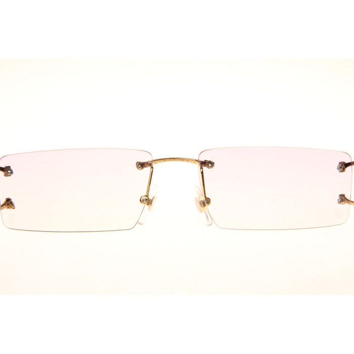 Cartier CT 4193830 Sunglasses In Gold Gradient Pink - FashionPlug