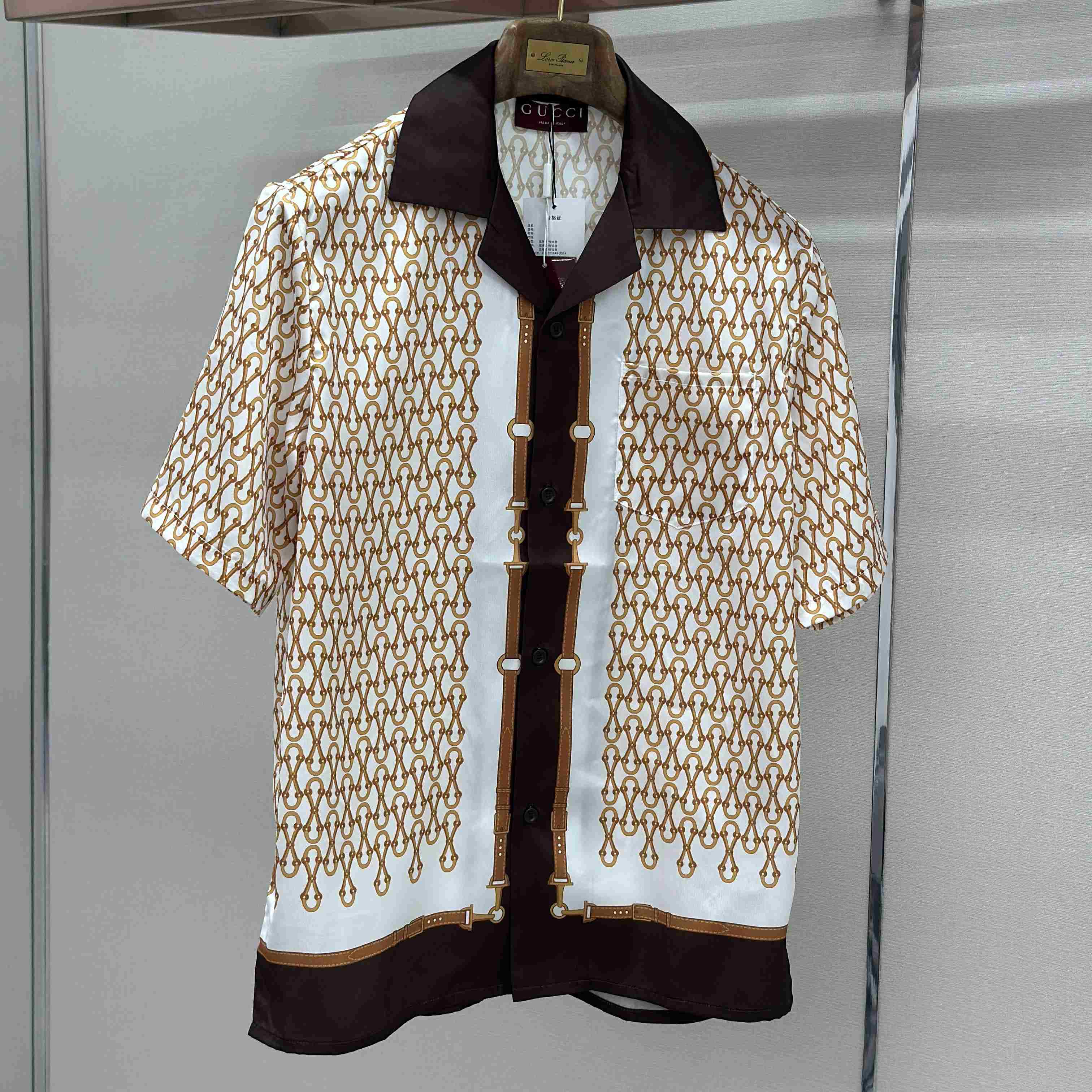 Gucci Printed Silk Twill Bowling Shirt - FashionPlug