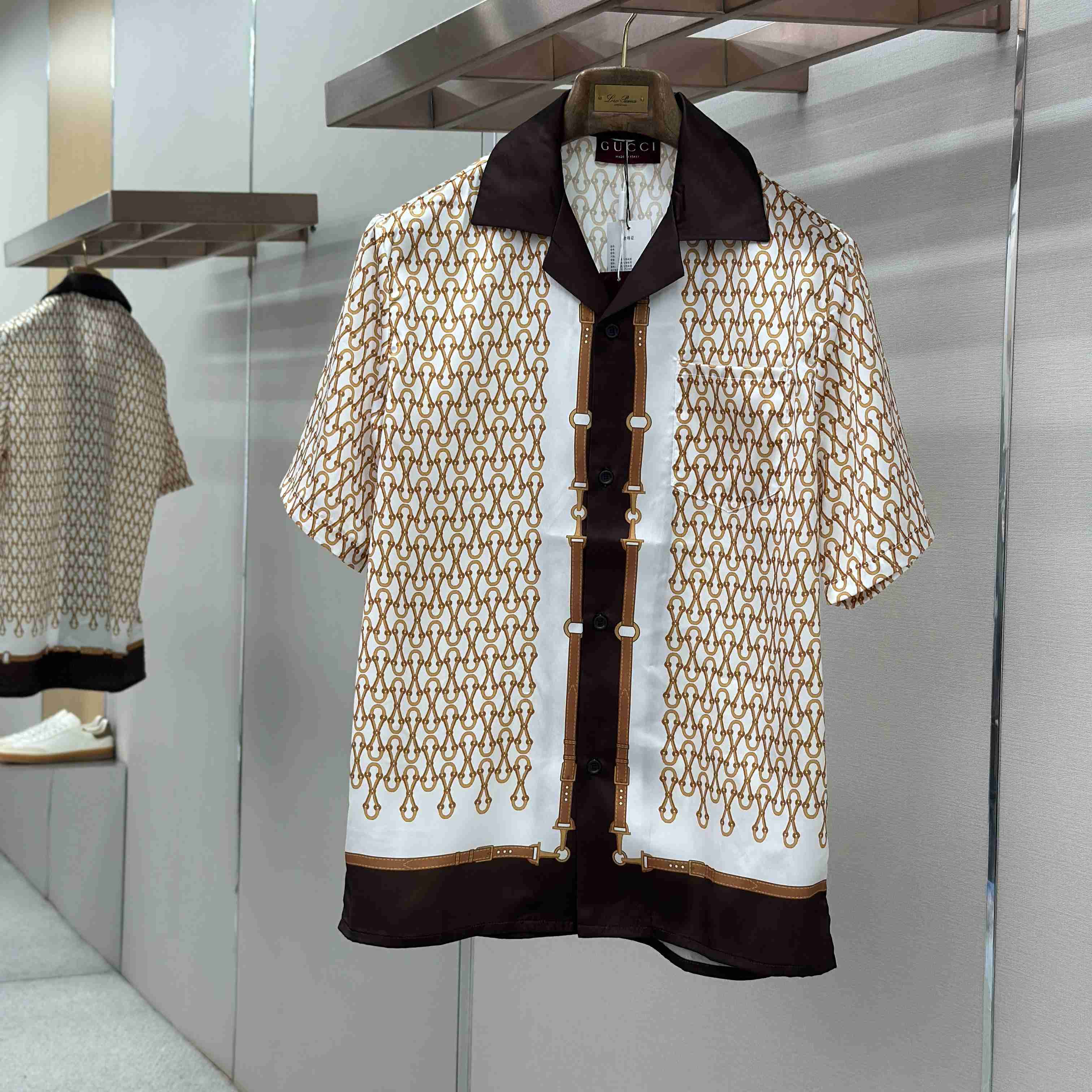 Gucci Printed Silk Twill Bowling Shirt - FashionPlug