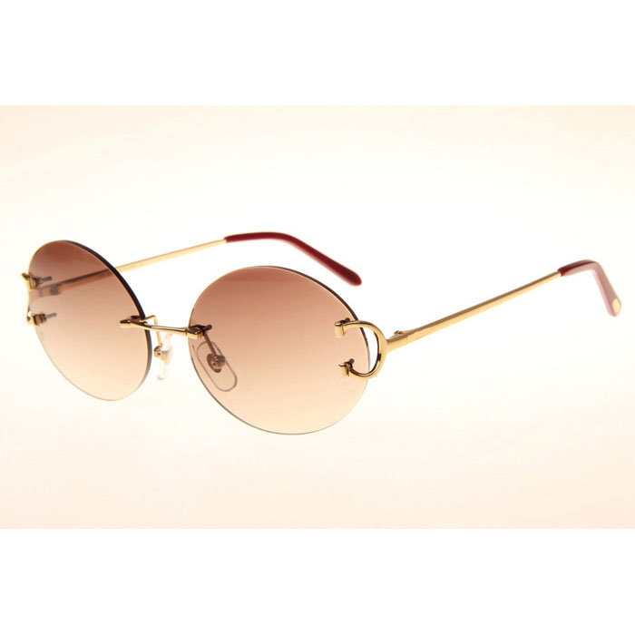 Cartier CT 4193832 Sunglasses In Gold Gradient Brown - FashionPlug