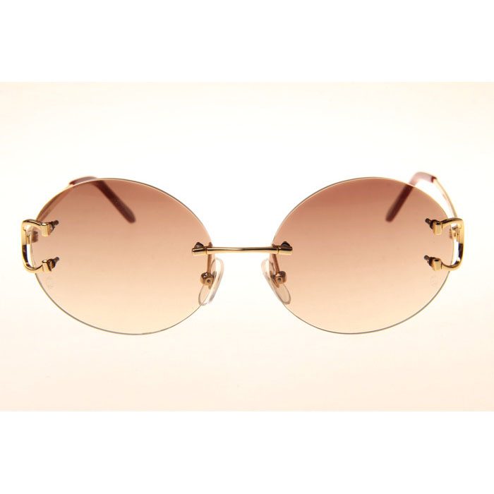 Cartier CT 4193832 Sunglasses In Gold Gradient Brown - FashionPlug