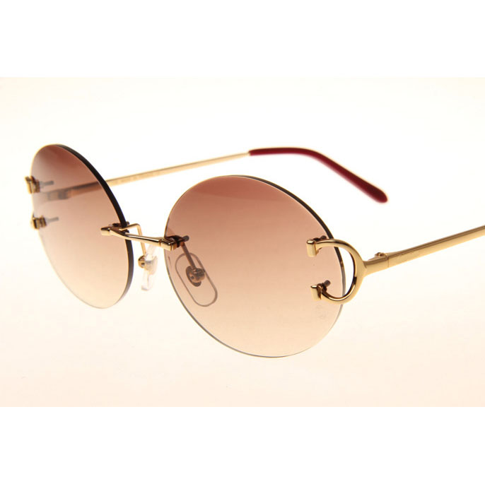 Cartier CT 4193832 Sunglasses In Gold Gradient Brown - FashionPlug