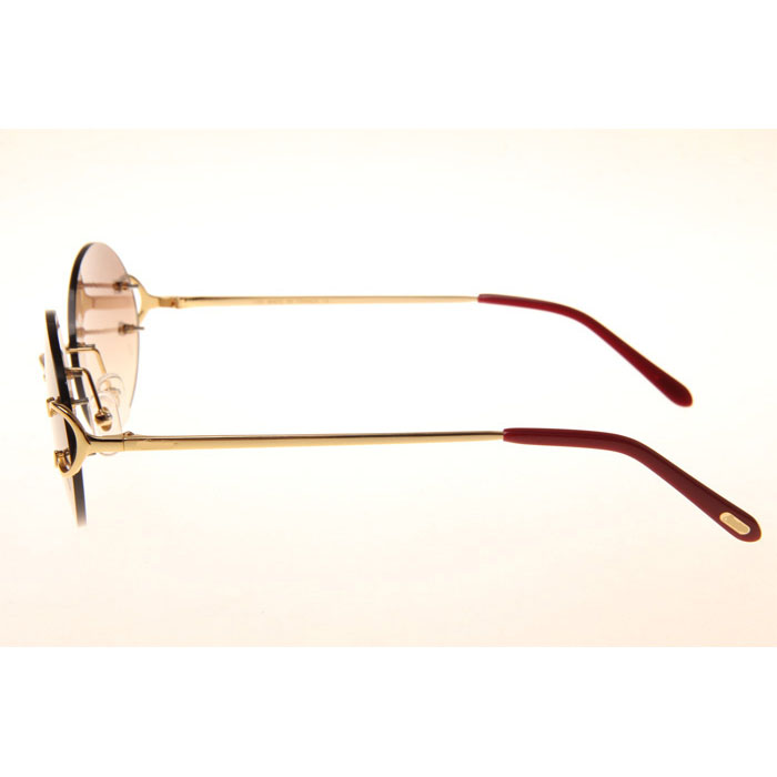 Cartier CT 4193832 Sunglasses In Gold Gradient Brown - FashionPlug