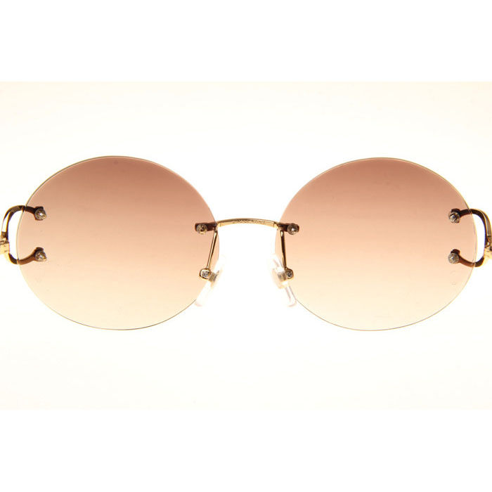 Cartier CT 4193832 Sunglasses In Gold Gradient Brown - FashionPlug