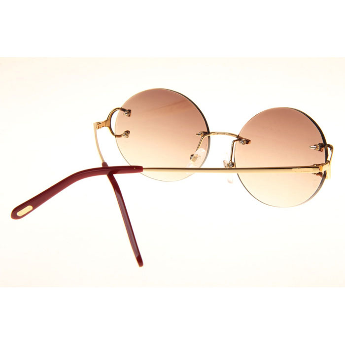 Cartier CT 4193832 Sunglasses In Gold Gradient Brown - FashionPlug