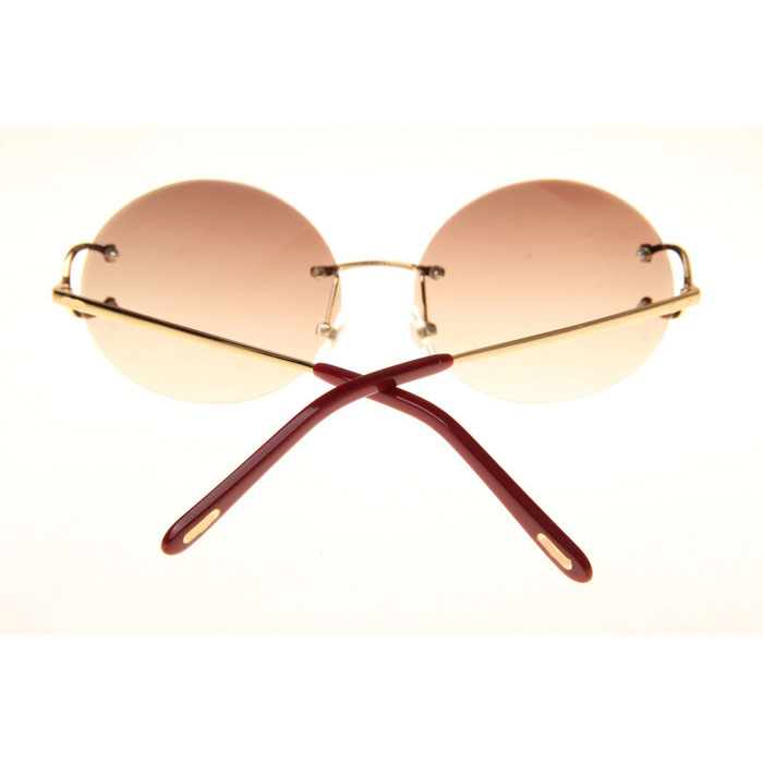 Cartier CT 4193832 Sunglasses In Gold Gradient Brown - FashionPlug