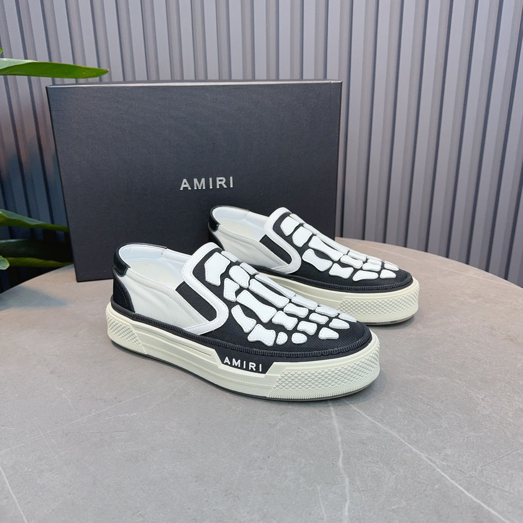 Amiri Skel Top Slip-On 'Black White' - FashionPlug
