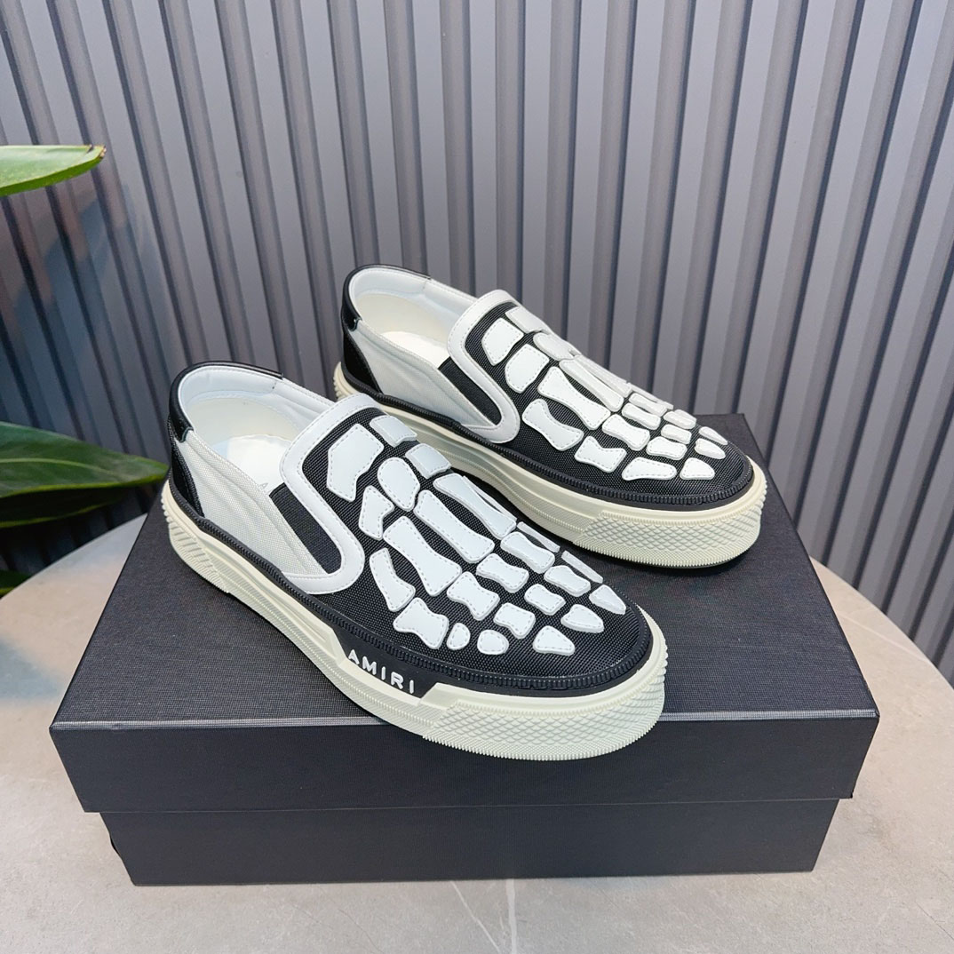 Amiri Skel Top Slip-On 'Black White' - FashionPlug