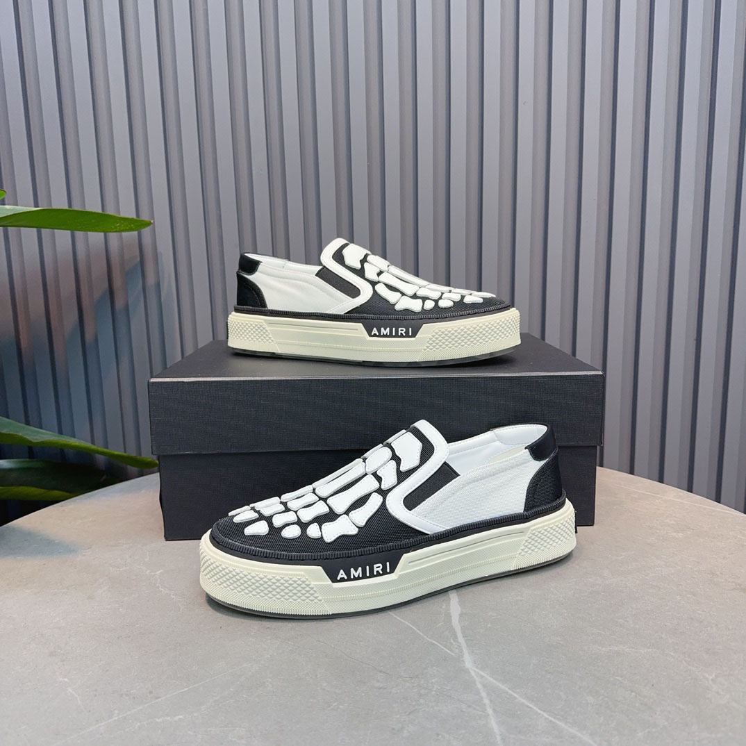 Amiri Skel Top Slip-On 'Black White' - FashionPlug