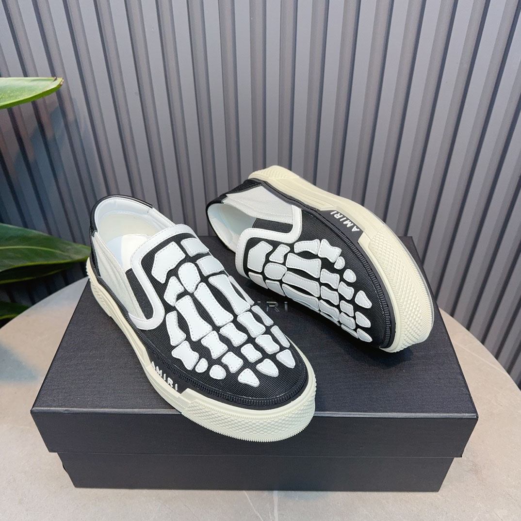 Amiri Skel Top Slip-On 'Black White' - FashionPlug
