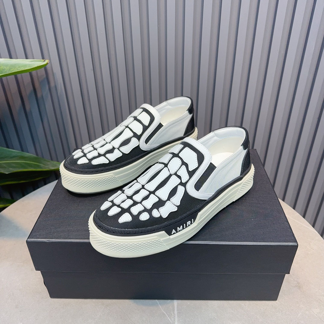 Amiri Skel Top Slip-On 'Black White' - FashionPlug