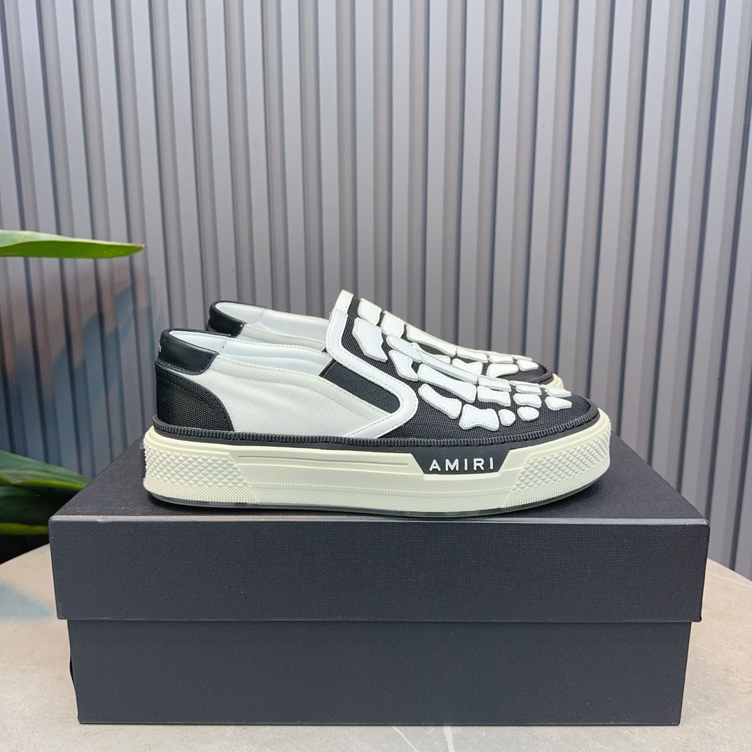 Amiri Skel Top Slip-On 'Black White' - FashionPlug