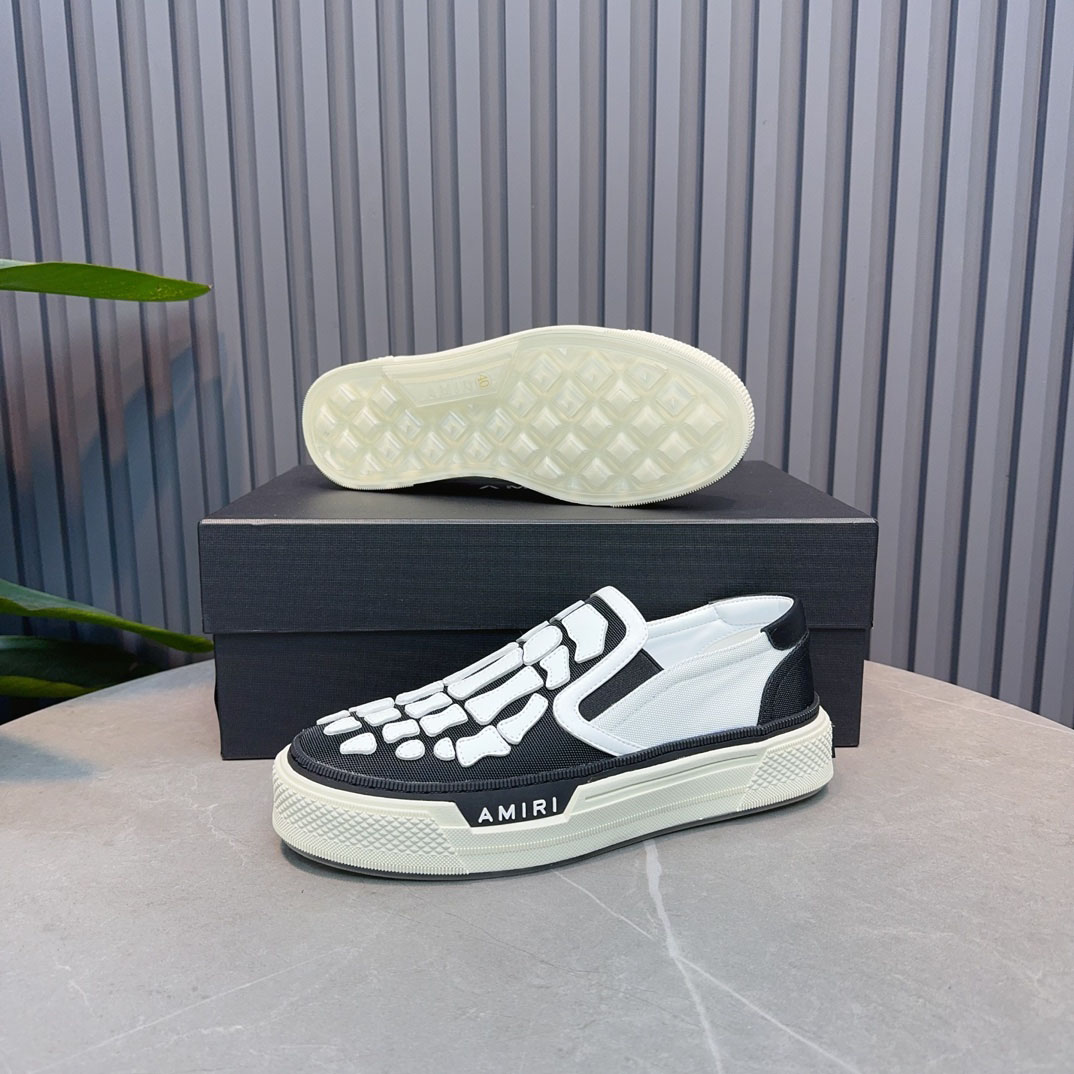 Amiri Skel Top Slip-On 'Black White' - FashionPlug