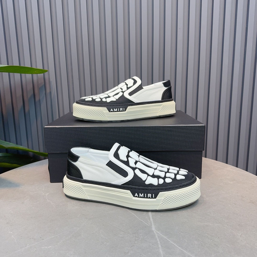 Amiri Skel Top Slip-On 'Black White' - FashionPlug