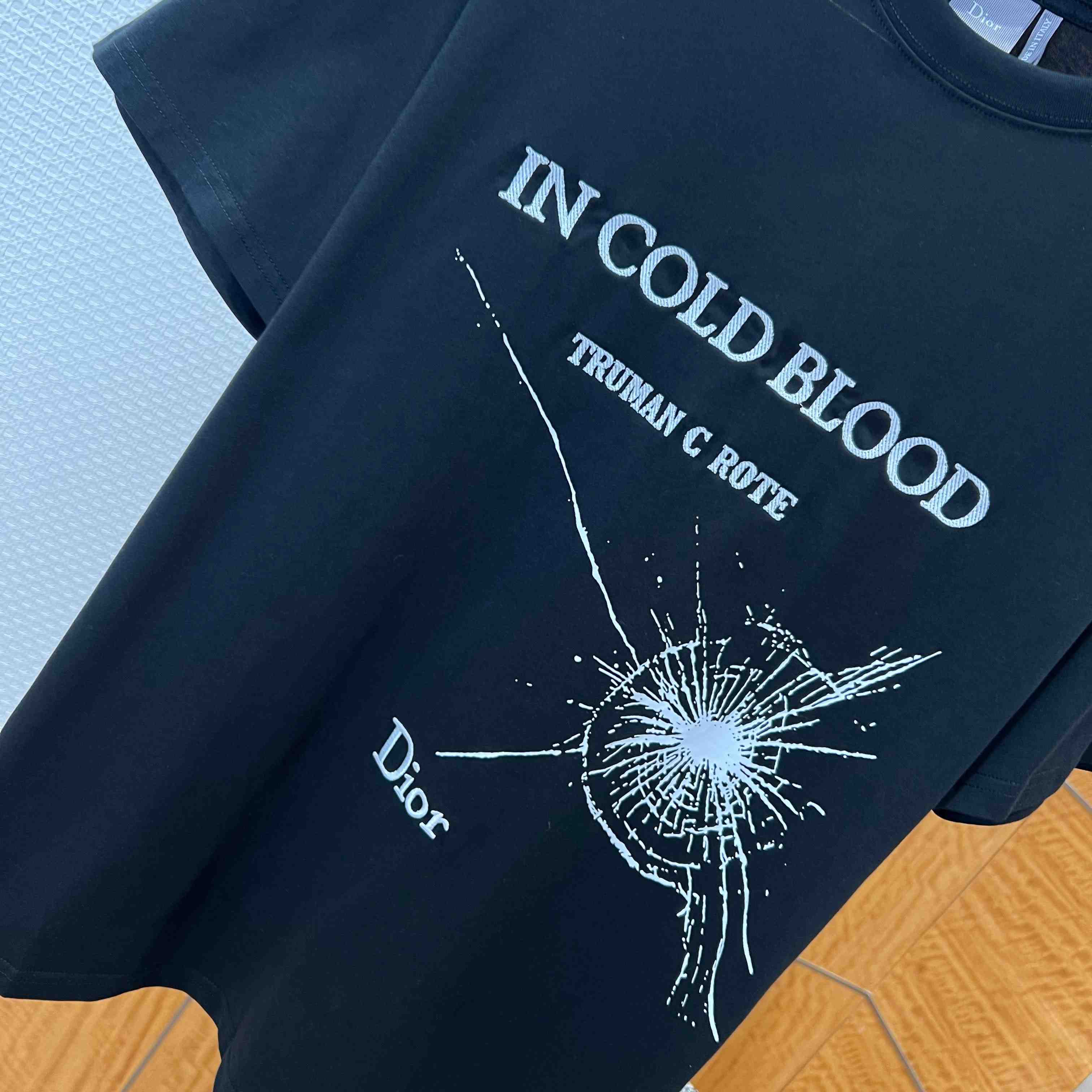 Dior T-Shirt With Book Cover Embroidery And Print, Relaxed Fit - FashionPlug