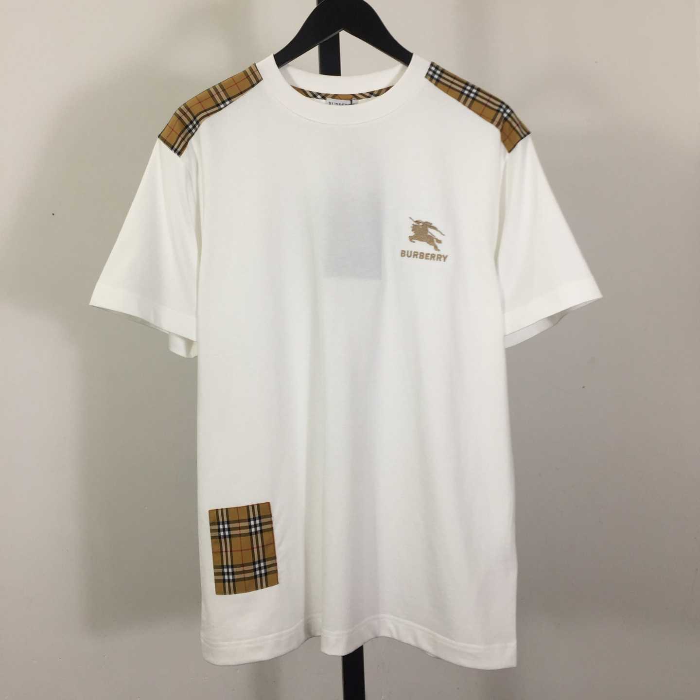 Burberry Check Cotton T-shirt - FashionPlug
