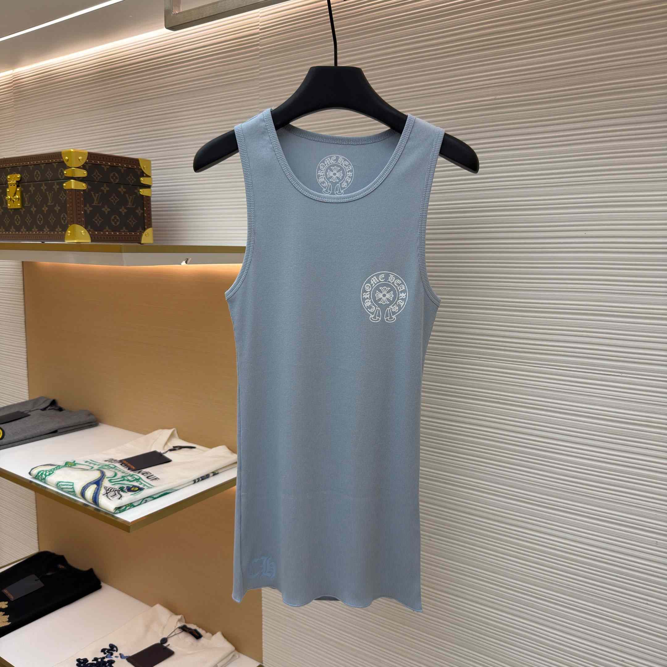 Chrome Hearts Rib Tank 'Baby Blue' - FashionPlug
