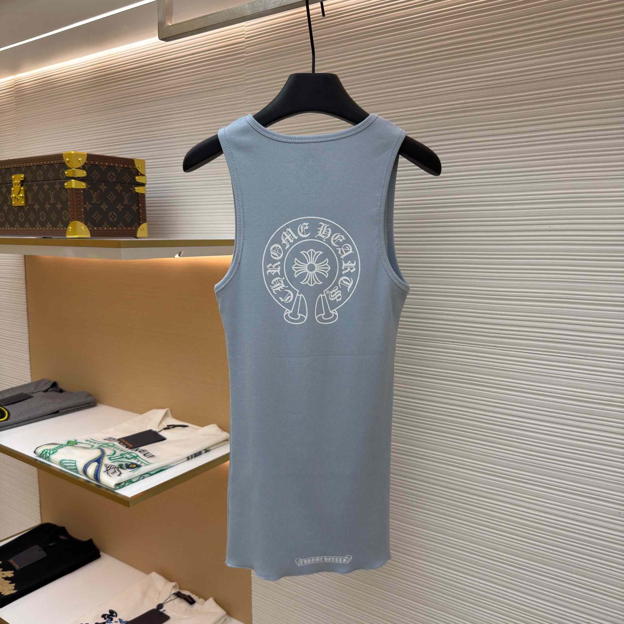 Chrome Hearts Rib Tank 'Baby Blue' - FashionPlug