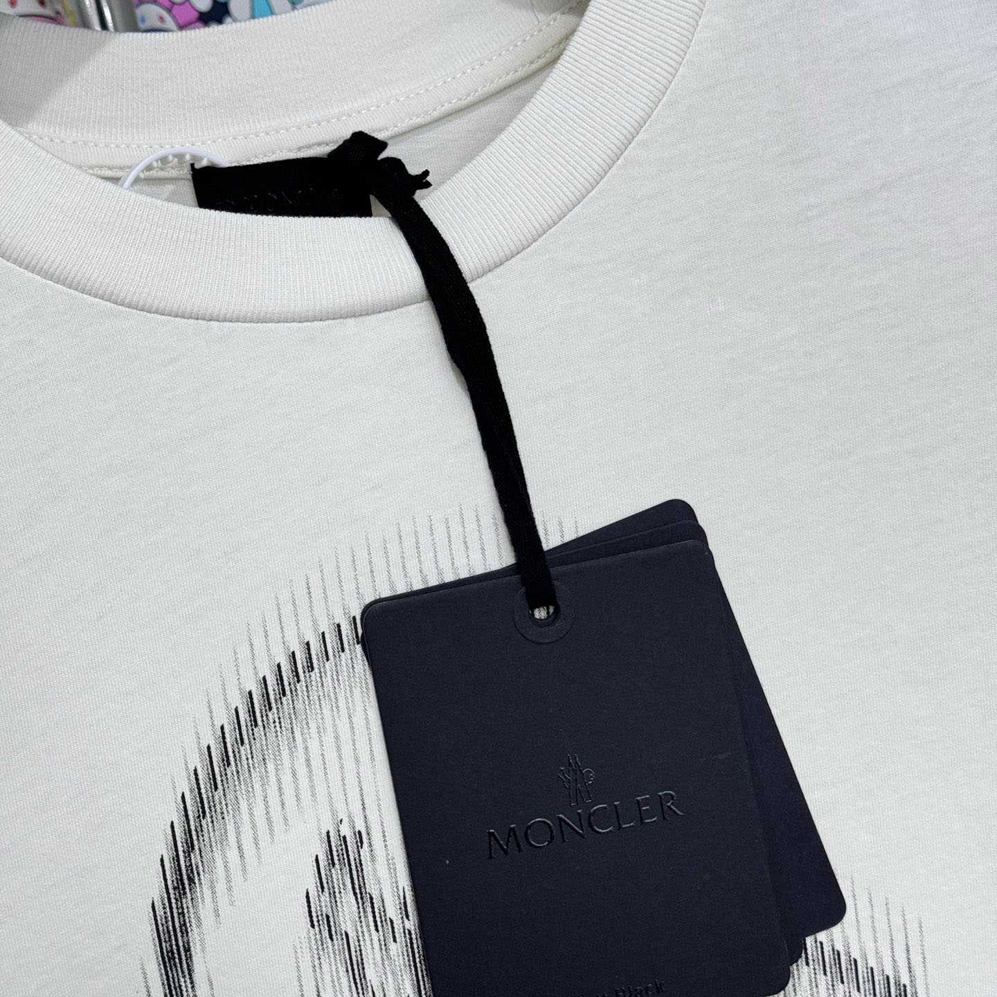 Moncler Blurred Logo Cotton T-Shirt - FashionPlug